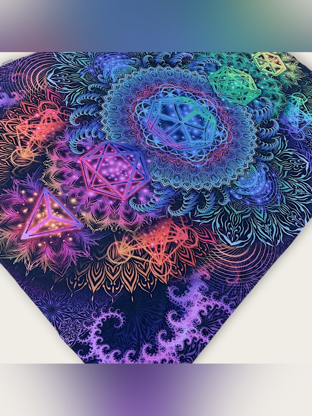 Psychedelic Geometric Sacred Geometry Tapestry Wall Hanging